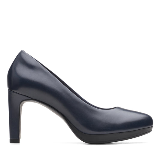 Clark's- Ambyr Joy Navy Leather Shoe