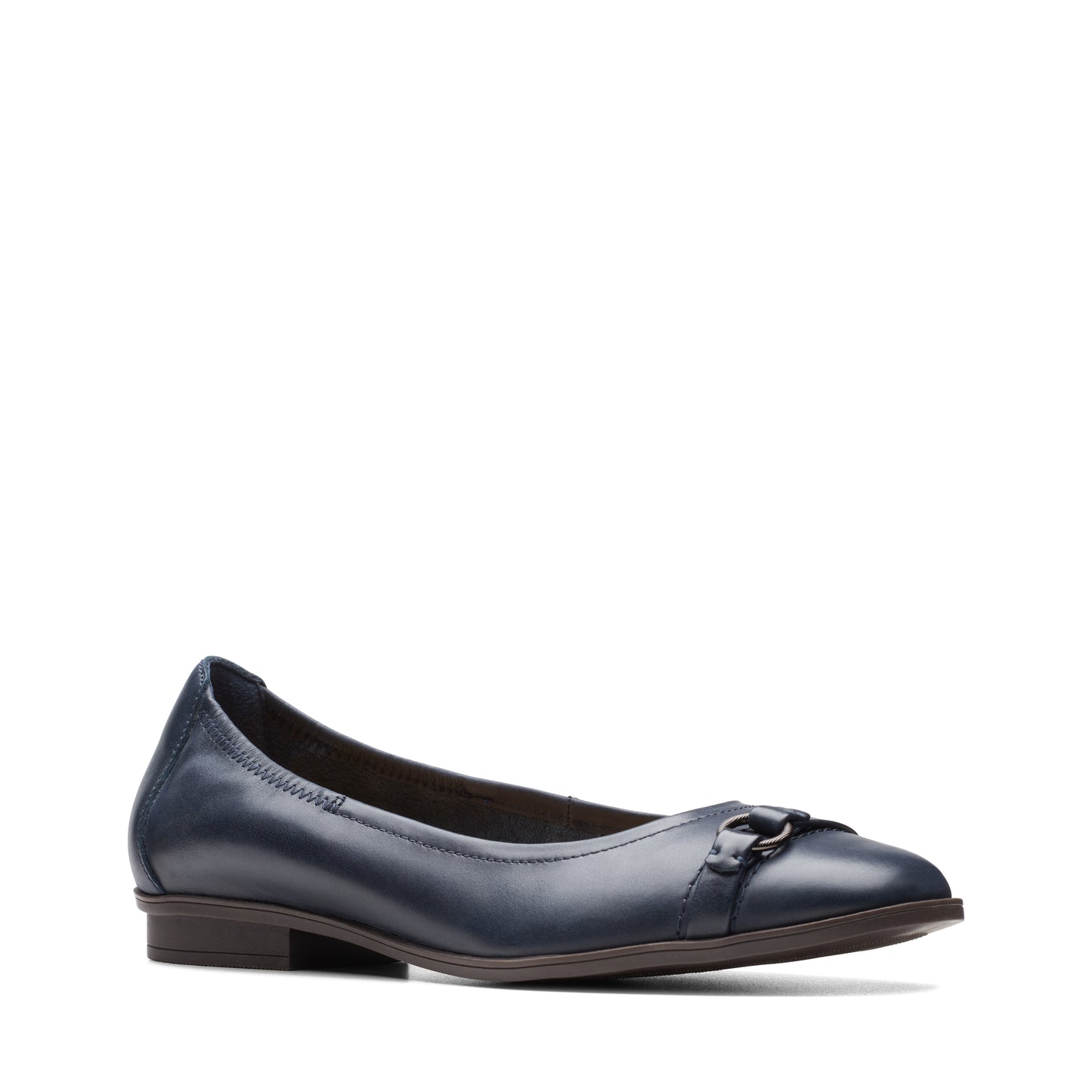 Clarks Lyrical Sky Navy Leather Flat